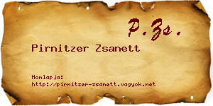Pirnitzer Zsanett névjegykártya